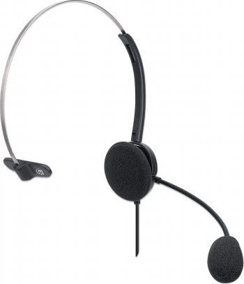 Ausinės Manhattan USB Mono Over-Ear USB-A-Stecker Juodas (180498)
