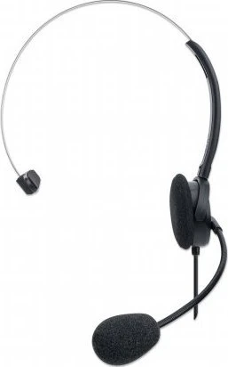 Ausinės Manhattan USB Mono Over-Ear USB-A-Stecker Juodas (180498)