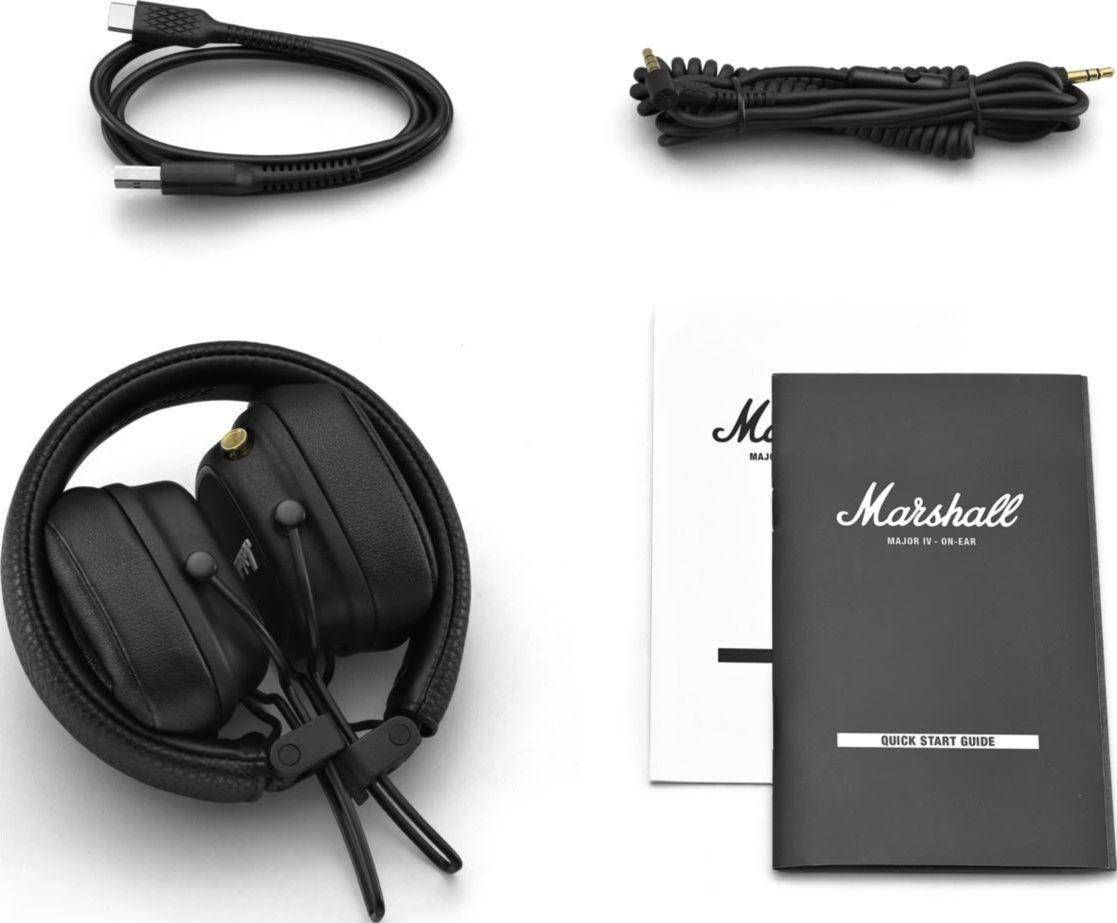 Ausinės Marshall Major IV Bluetooth, Juodos spalvos