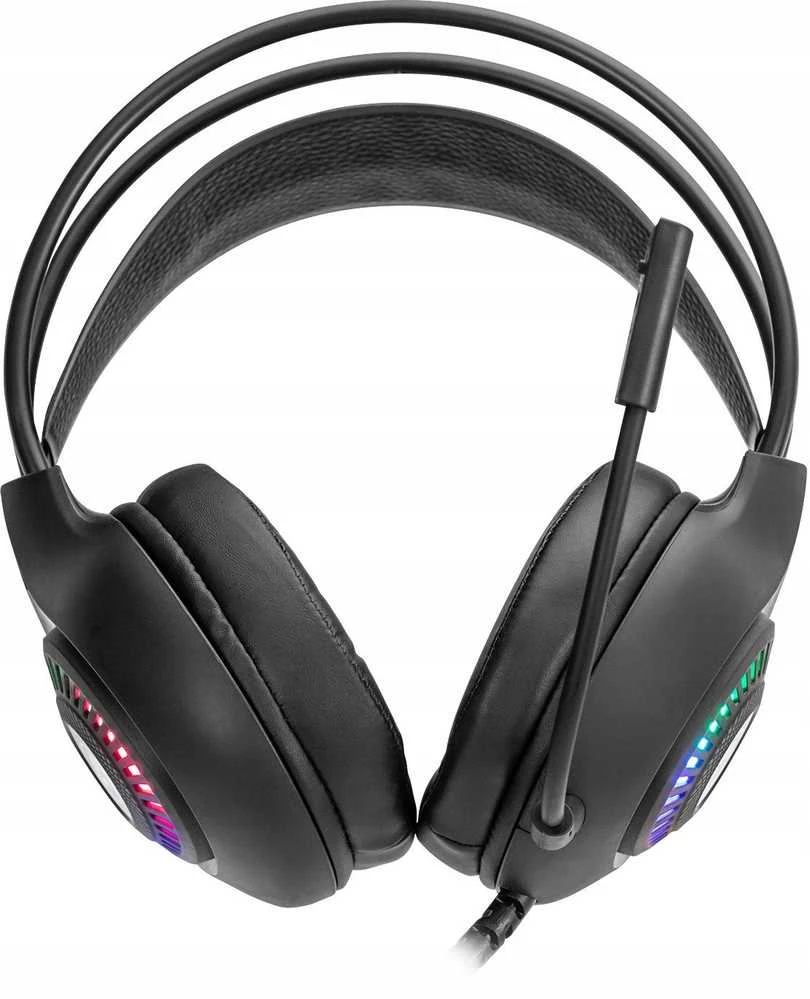 MARVO H8325 Akari 40 RGB Laidinės žaidimų ausinės | USB | 3.5 mm | Juoda