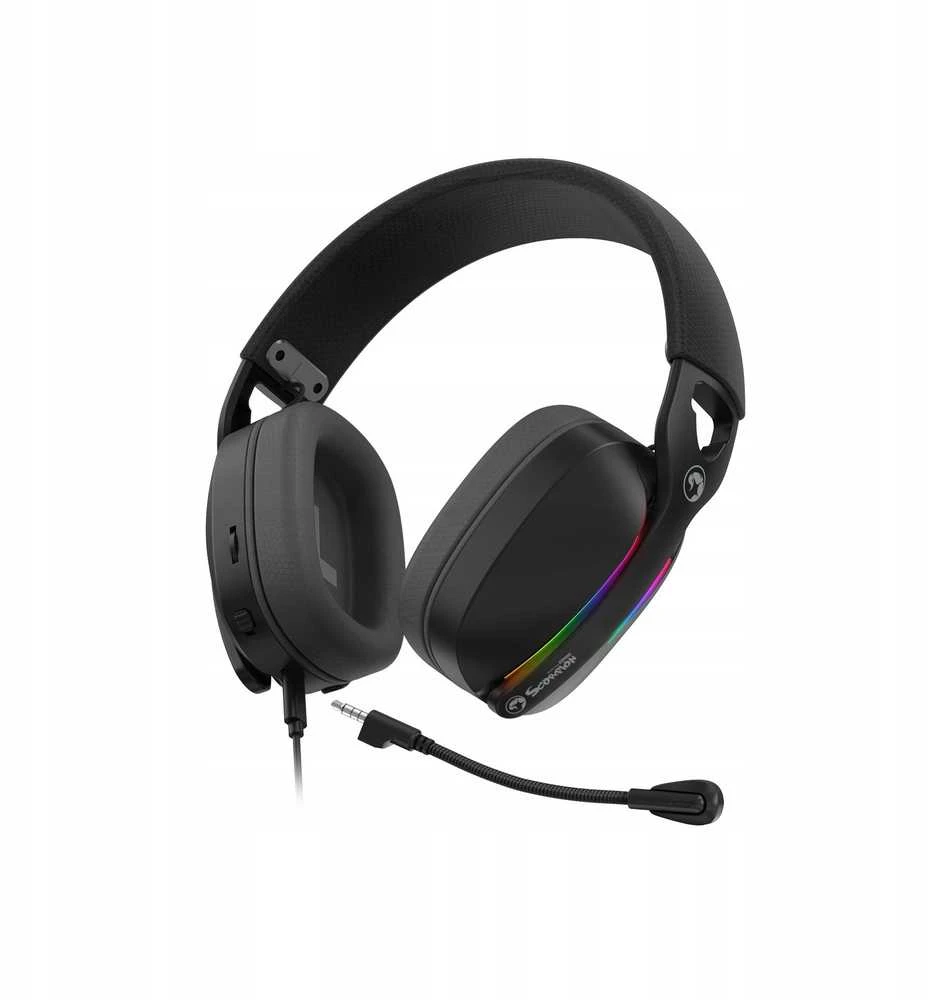 Marvo Pulz 70S BK laidinės žaidimų RGB ausinės (Juodos)