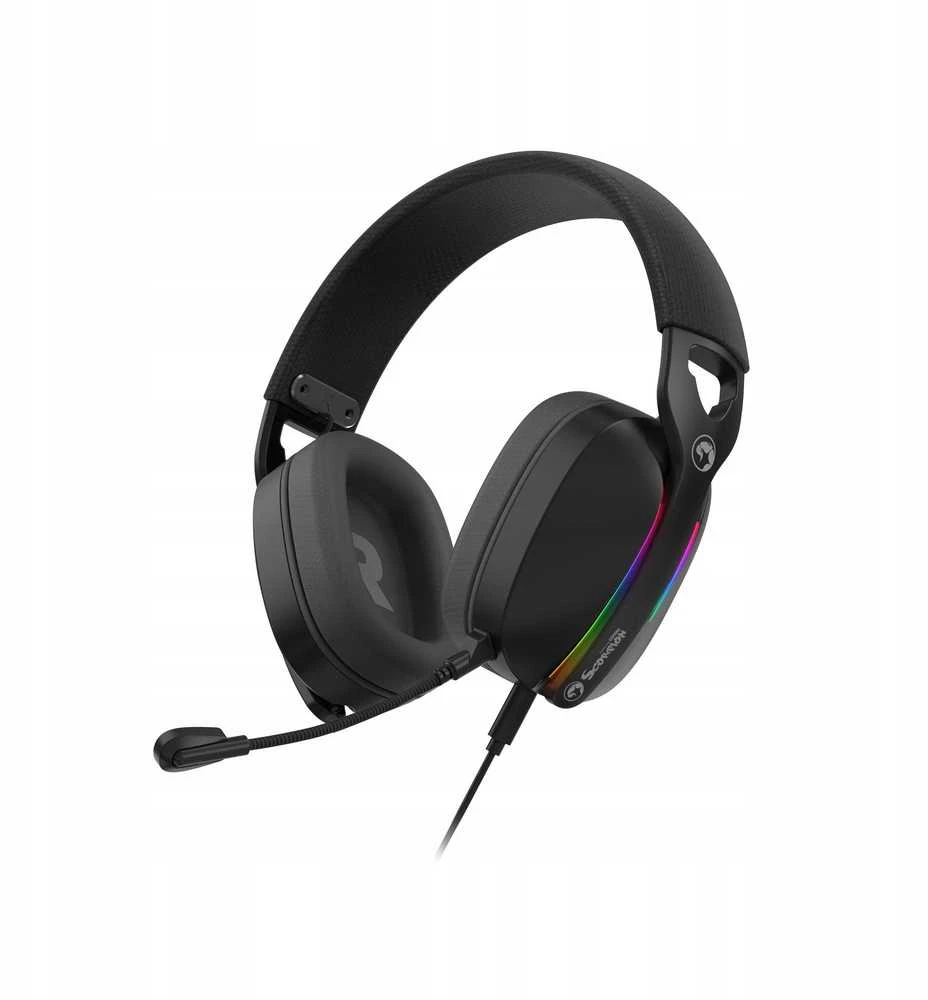 Marvo Pulz 70S BK laidinės žaidimų RGB ausinės (Juodos)