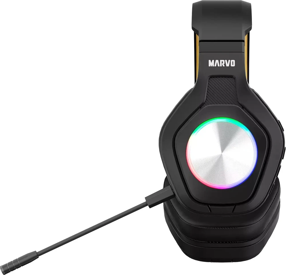 Ausinės su mikrofonu Marvo Pulz 80W HG9084W juodos belaidės