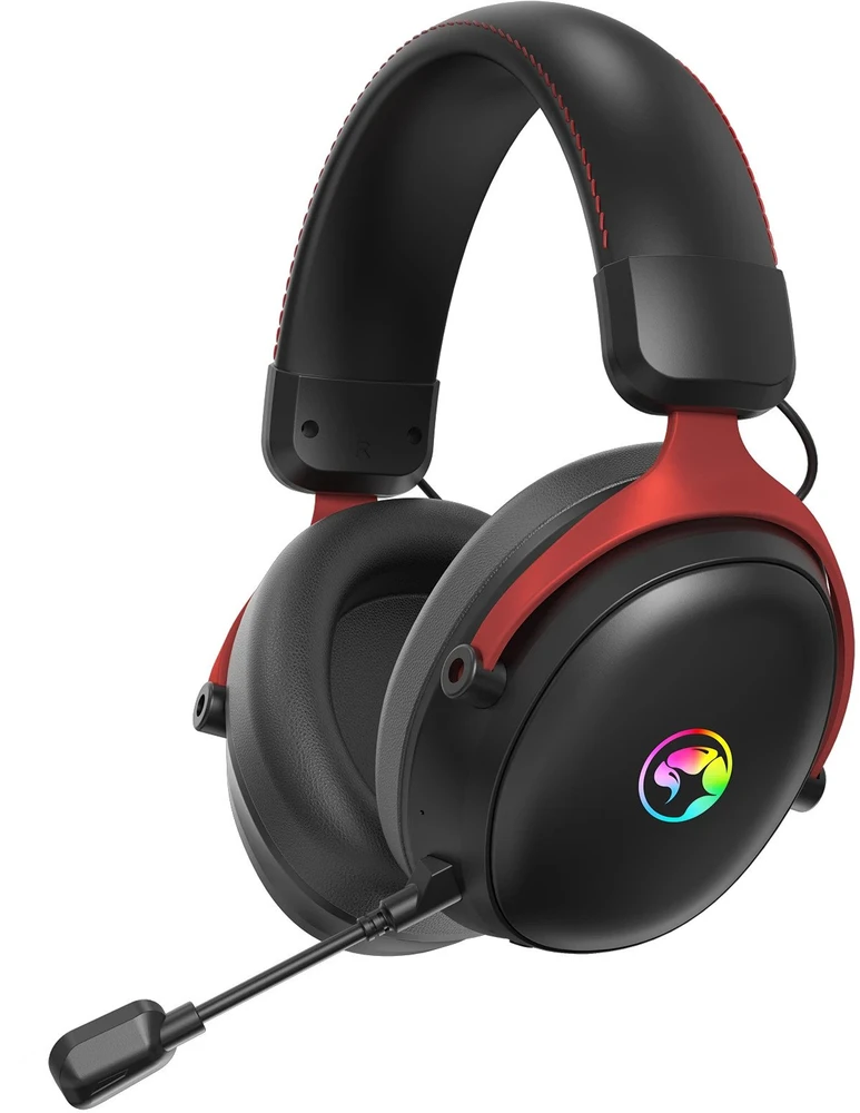 MARVO HG9067W Tactic X Pro RGB Belaidės žaidimų ausinės | BT, 2.4G, USB-C | Juodos