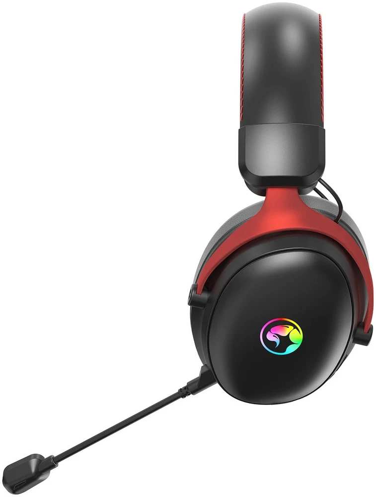 MARVO HG9067W Tactic X Pro RGB Belaidės žaidimų ausinės | BT, 2.4G, USB-C | Juodos