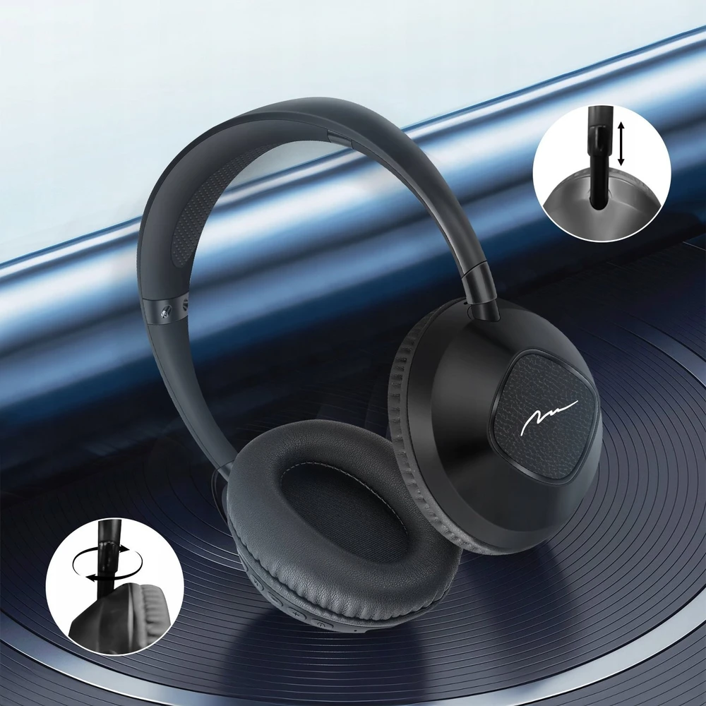 Belaidė Ausinės - Media-Tech Sonique MT3610 Bluetooth 5.3 Juoda