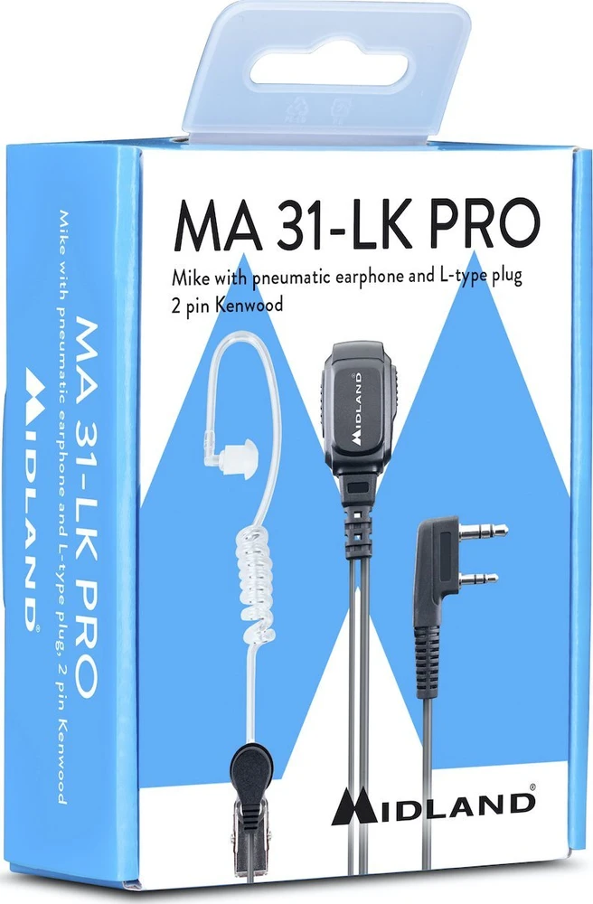 Ausinės Midland MA 31LK Pro, su laidu, Ausinės, Juodas, Transparent