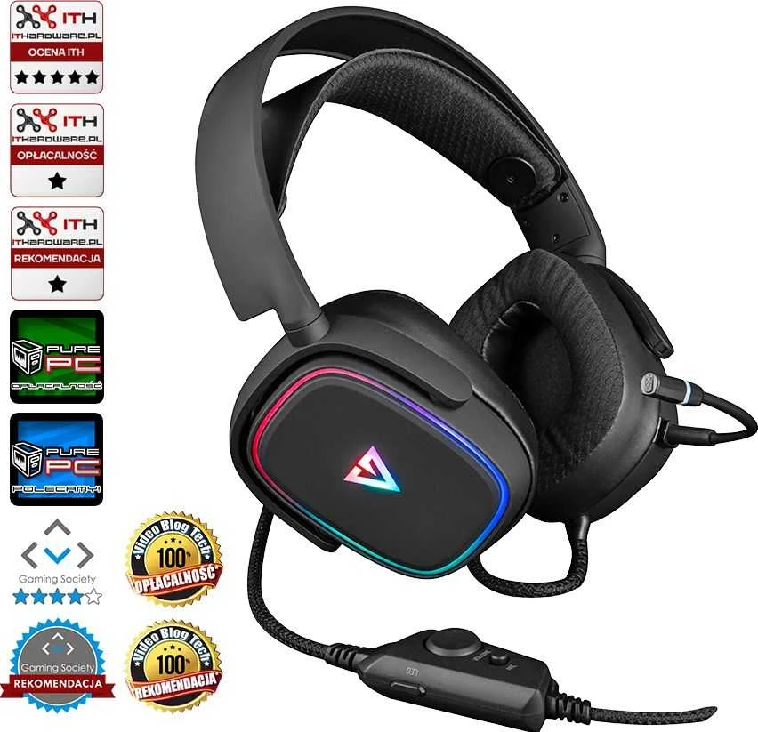 MODECOM MC-899 PROMETHEUS laidinės ausinės 7.1 | USB