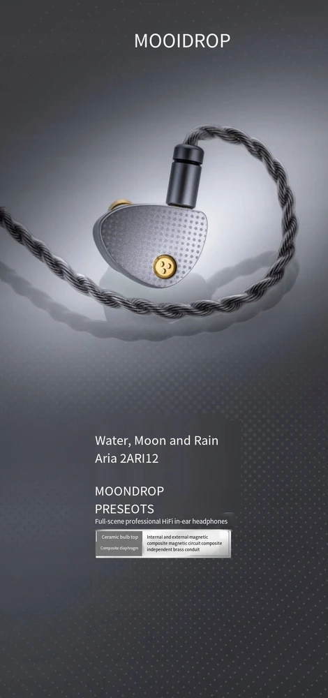 Ausinės MOONDROP ARIA 2 Ausinukai | Sidabrinis