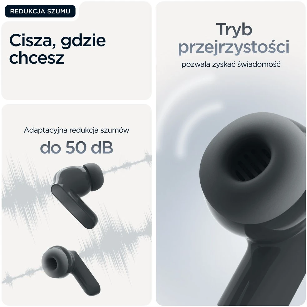 Motorola Moto Buds Bass Belaidės Ausinės Dark Shadow