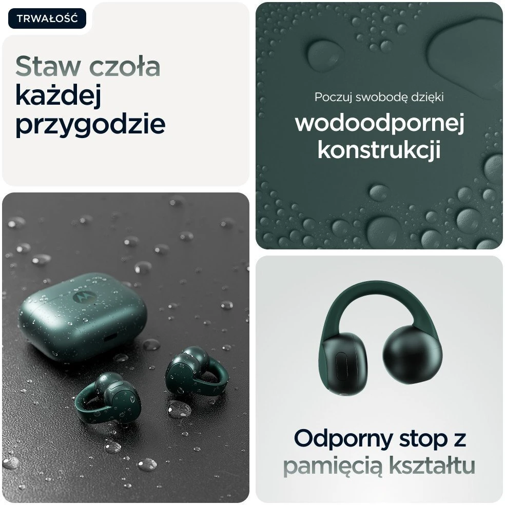 Ausinės MOTOROLA MOTO BUDS TREKKING Žalias