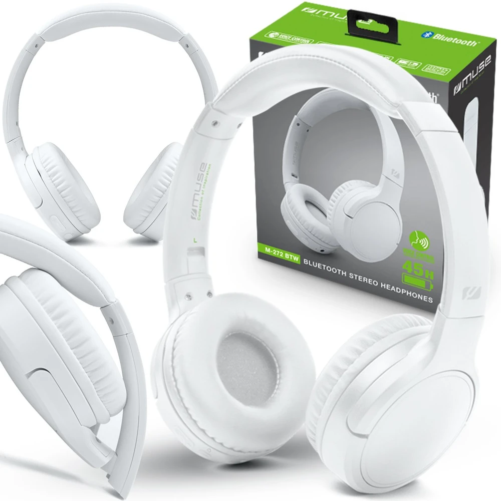 Muse | Stereo Ausinės | M-272 BTW | Belaidės/su laidu | Ant ausų uždedamos | Baltas | Noise canceling