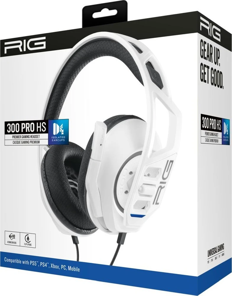 Nacon RIG 300 Pro HS laidinės žaidimų ausinės (juodos) | XBOX/PS4/PS5/Nintendo Switch