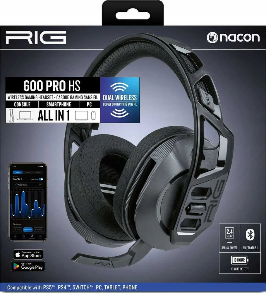 Ausinės Nacon RIG 600 PRO HS, Juodos