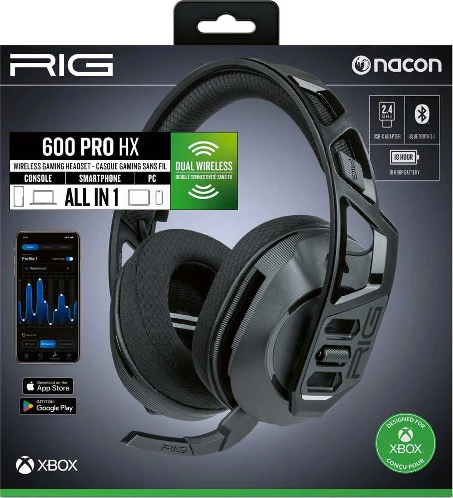 Ausinės Nacon RIG 600 PRO HX, Juodos