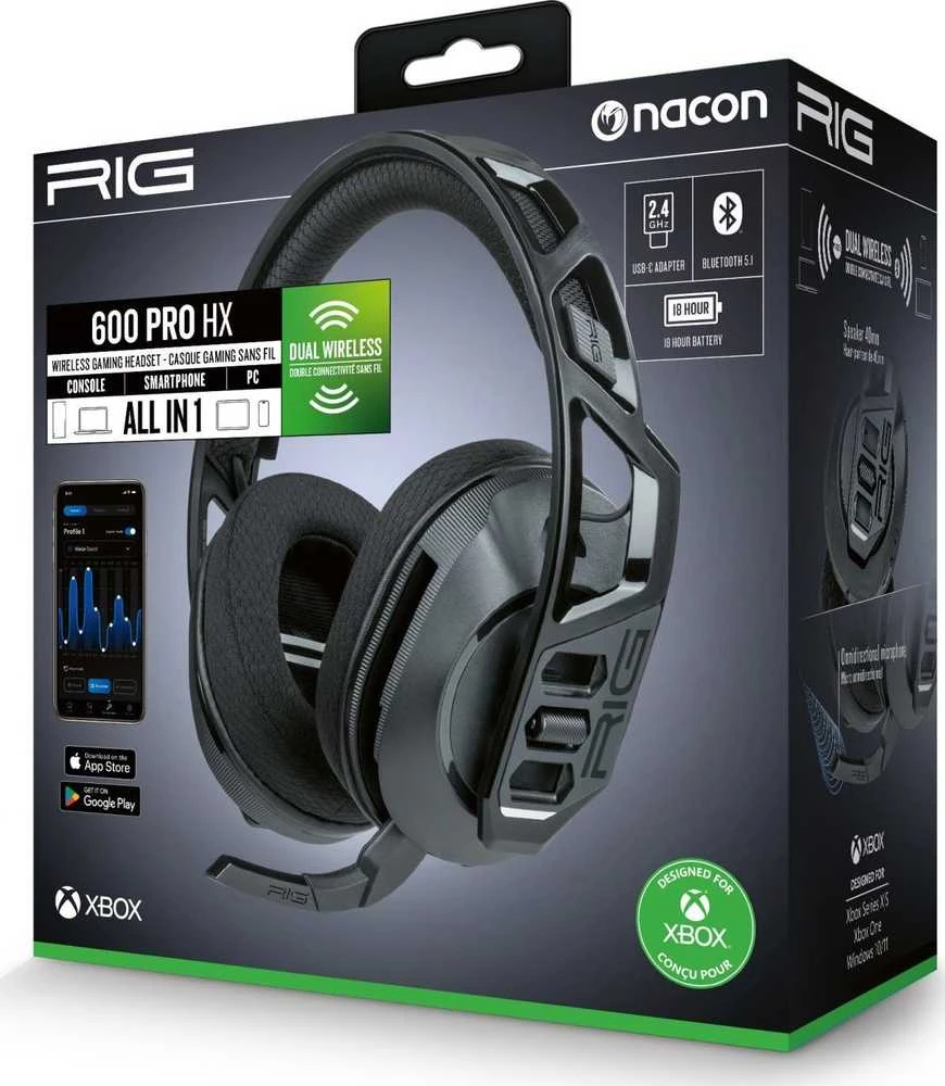 Ausinės Nacon RIG 600 PRO HX, Juodos
