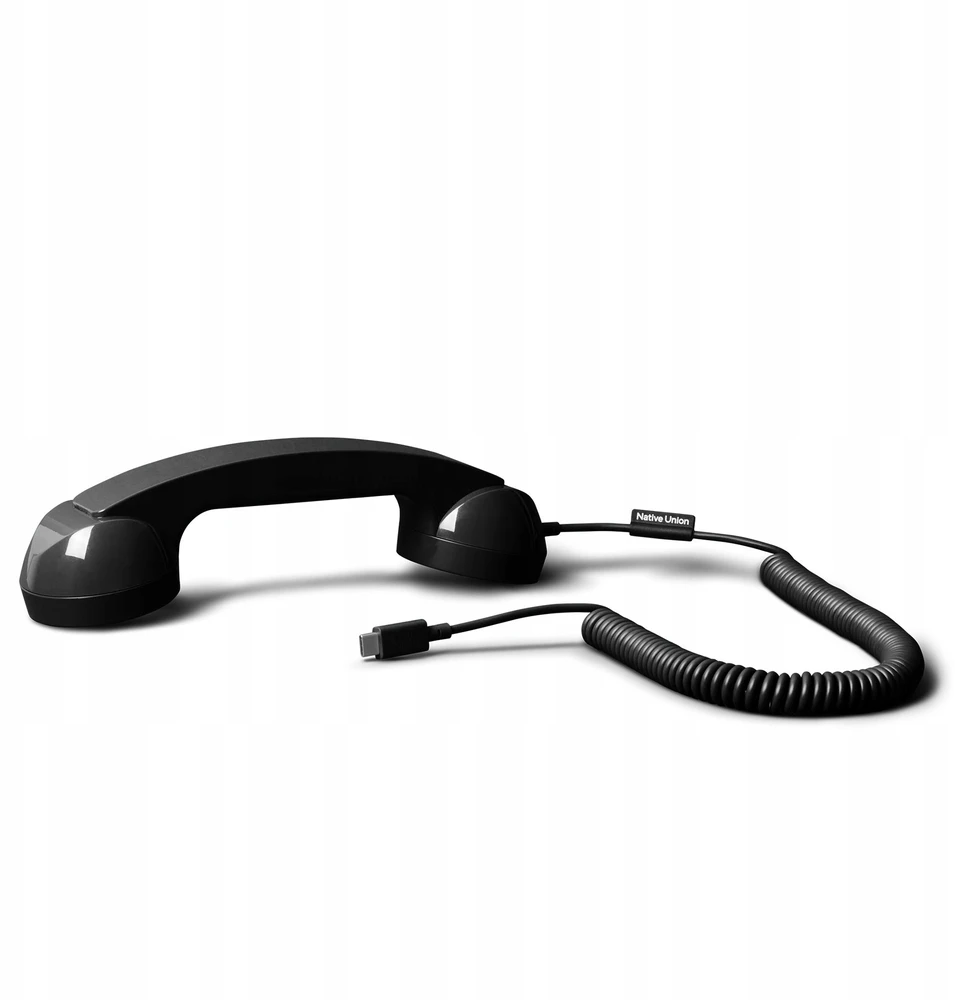 Ausinės „Native Union Pop Phone“ – USB-C telefono ragelis su funkcija atsiliepti ir baigti skambučius (juodas)