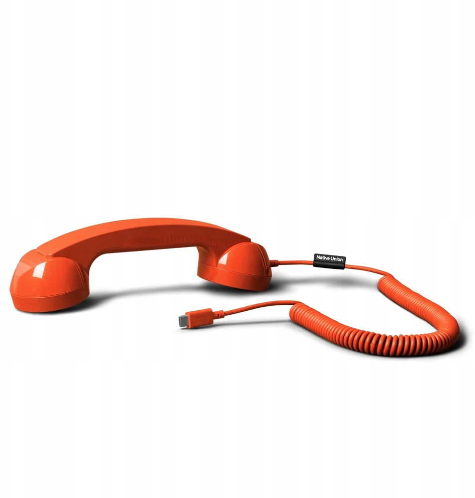 Ausinės Native Union Pop Phone - ausinė telefoniczna USB-C su funkcija atsiliepti ir baigti skambučius (alarm raudona)