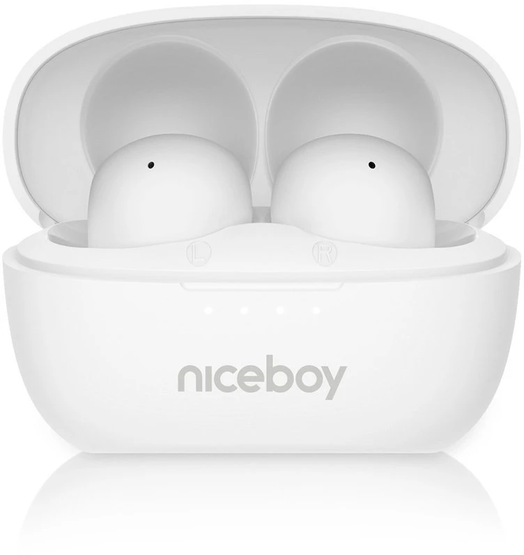 Ausinės Niceboy Niceboy Įkišamos ausinės Podsie 4 POP Arctic Baltas Balta Bluetooth 6 AAC