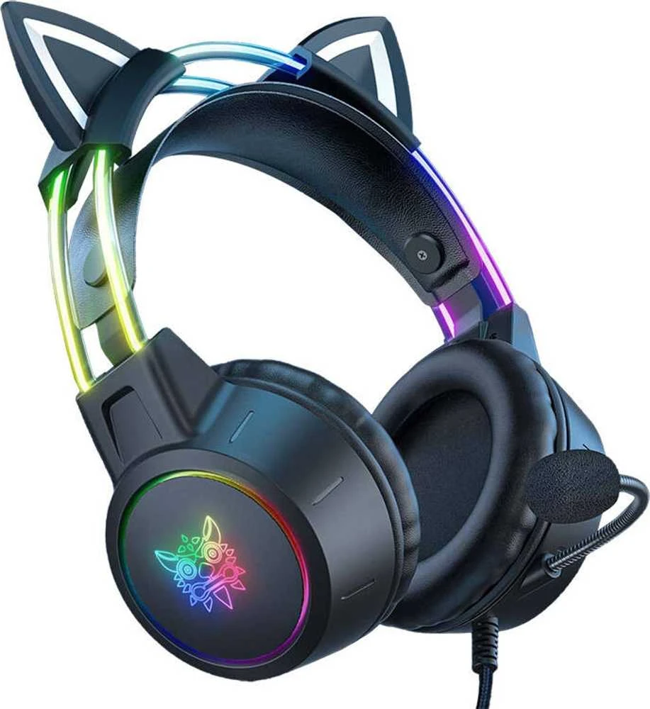 ONIKUMA X15 PRO žaidimų ausinės Cat (juoda)