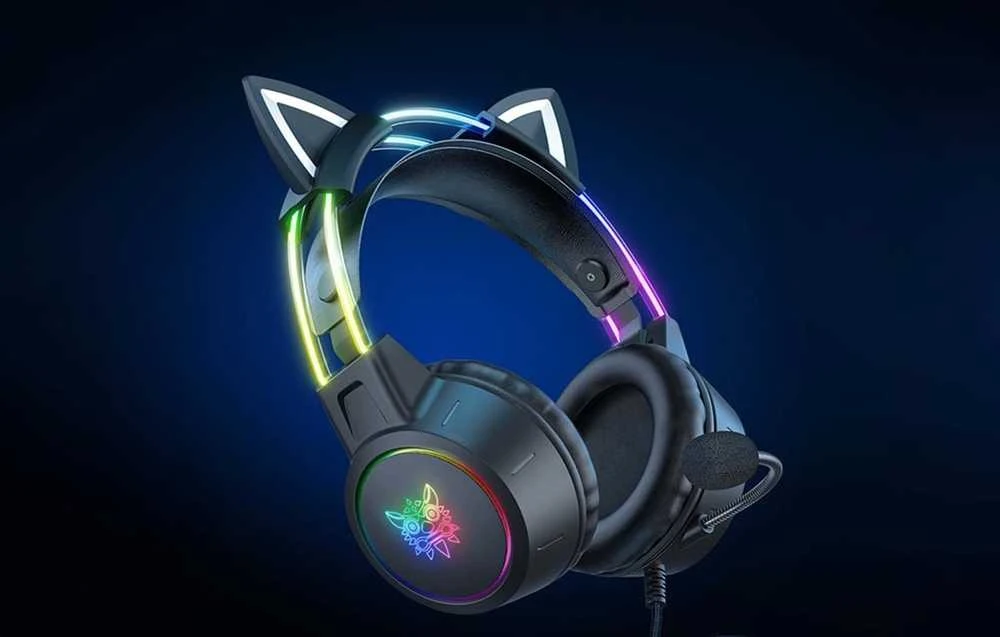 ONIKUMA X15 PRO žaidimų ausinės Cat (juoda)