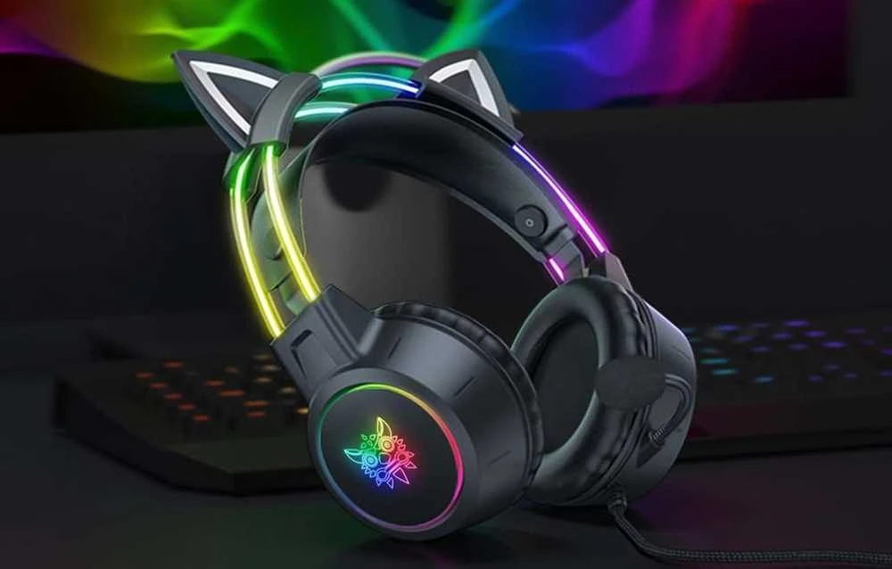 ONIKUMA X15 PRO žaidimų ausinės Cat (juoda)