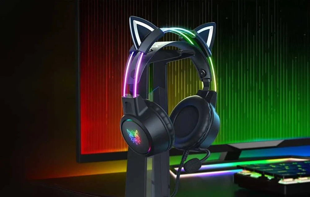 ONIKUMA X15 PRO žaidimų ausinės Cat (juoda)