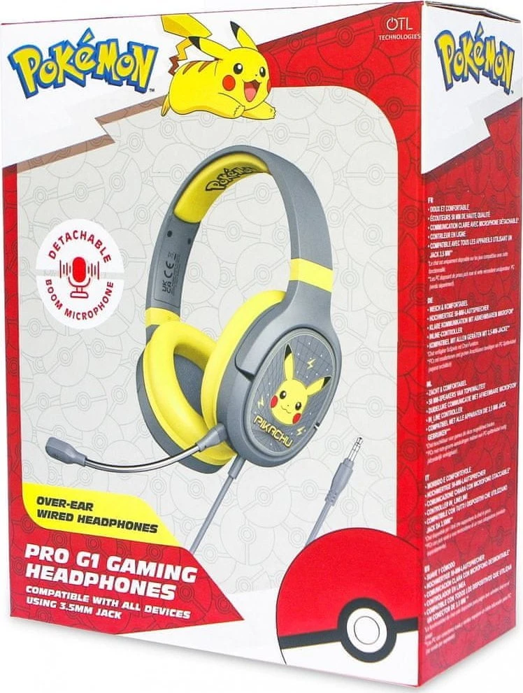 OTL Technologies Pokémon Pikachu Pro G1 laidinės vaikiškos žaidimų ausinės