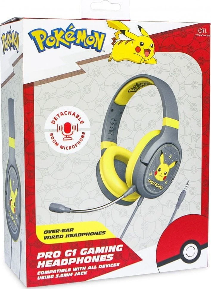 OTL Technologies Pokémon Pikachu Pro G1 laidinės vaikiškos žaidimų ausinės