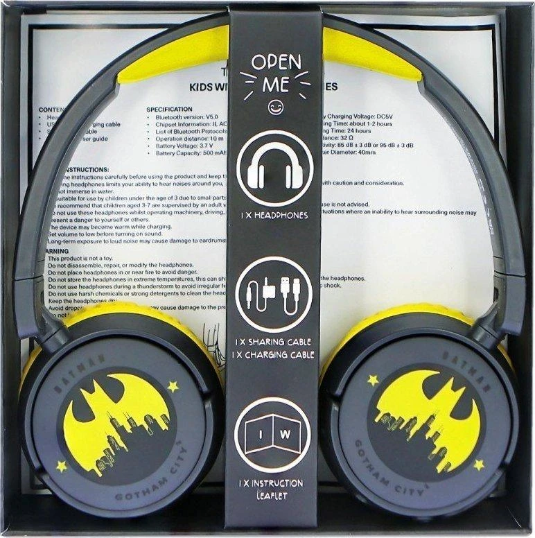 OTL Technologies DC COMICS Batman Gotham City belaidės ausinės vaikams