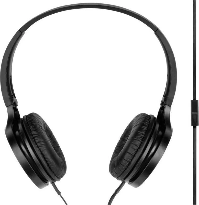 Stereofoninės ausinės su mikrofonu Panasonic RP-HF100ME-K, Juodos