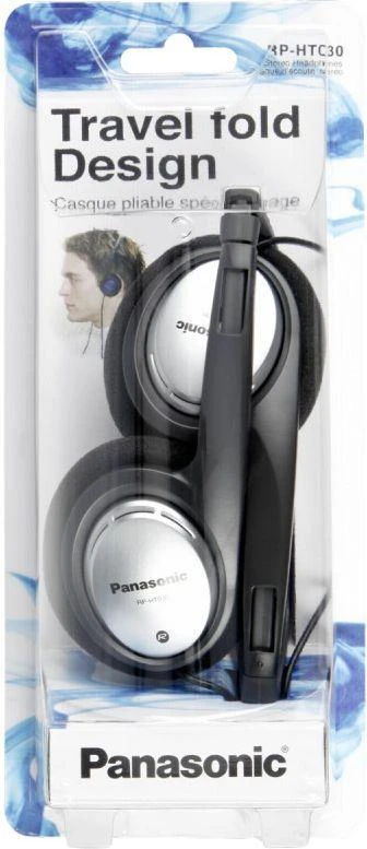 Sulankstomos kelioninės lengvos ausinės Panasonic RP-HT030E-S, Sidabrinės