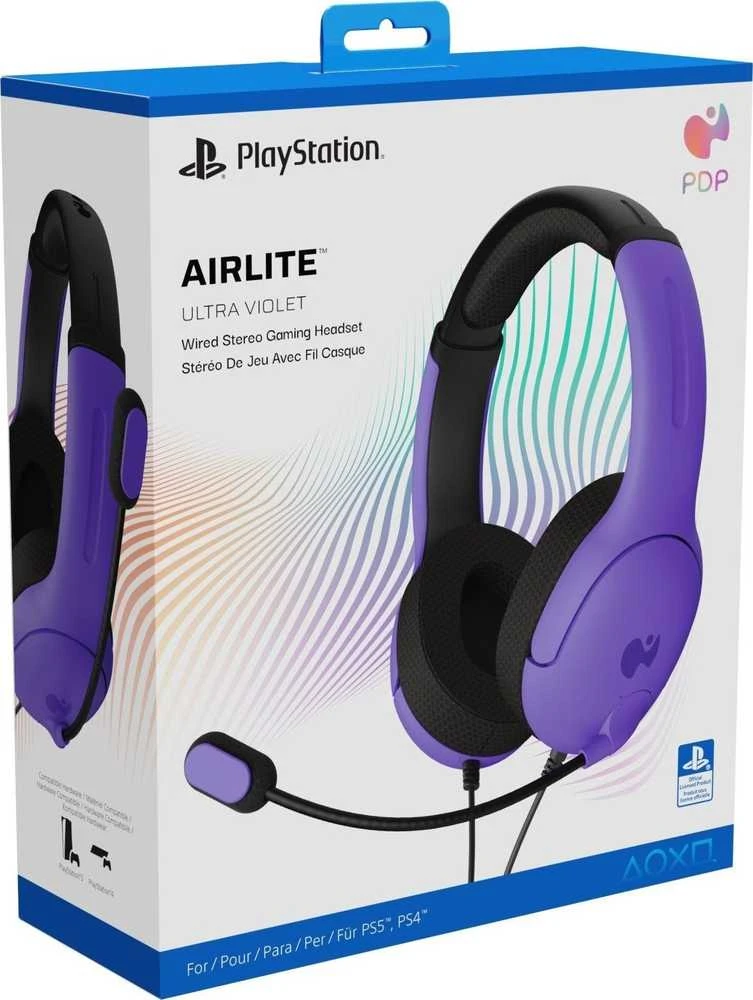 PDP AIRLITE LAIDINĖS STEREO AUSINĖS, SKIRTOS „PLAYSTATION“ – ULTRA VIOLETINĖ
