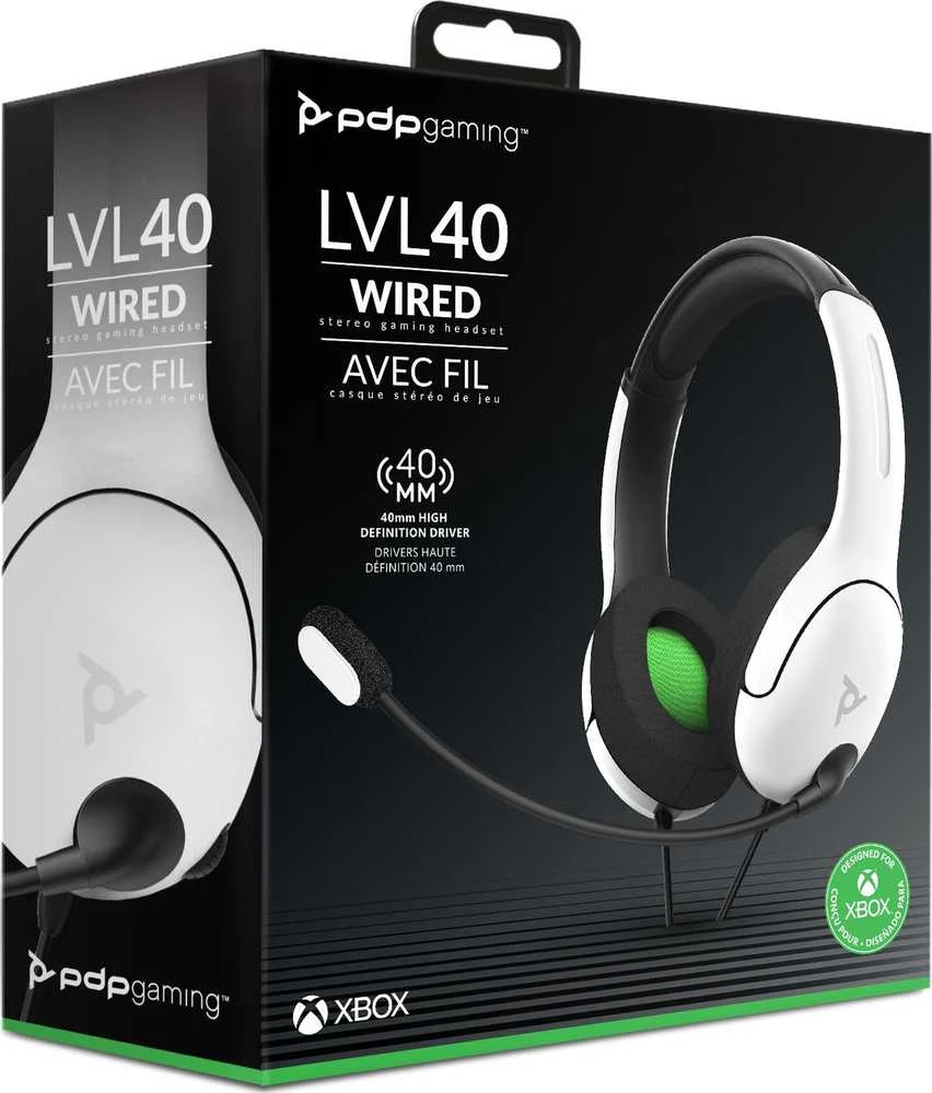Blanco PDP Lvl40 (balta) laidinės ausinės su mikrofonu | XBOX