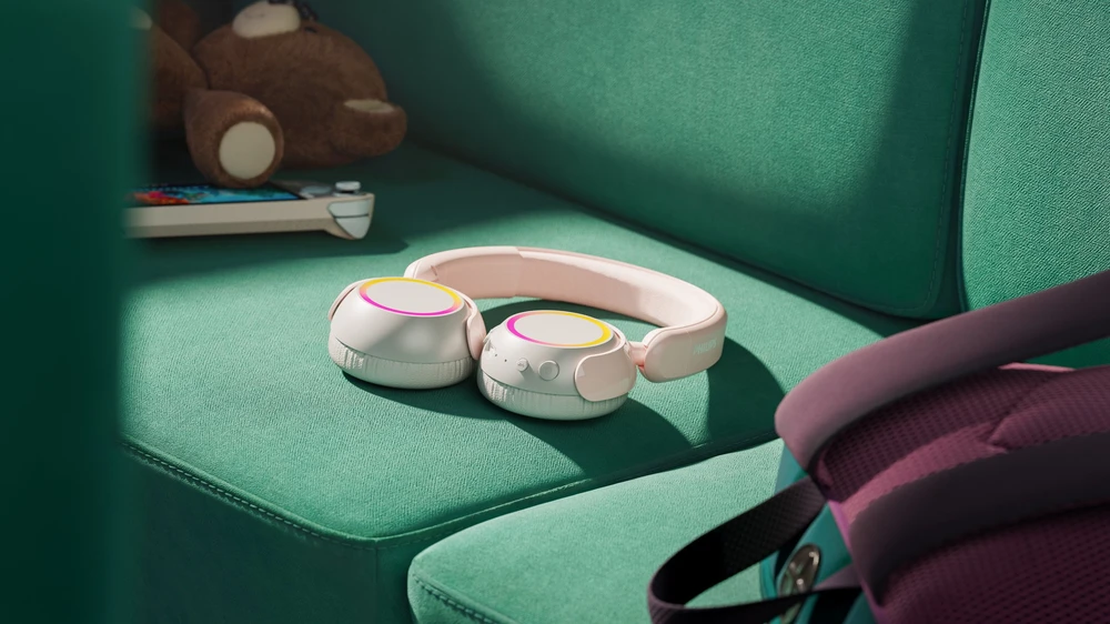 Vaikiškos ausinės Philips BT, rožinės spalvos