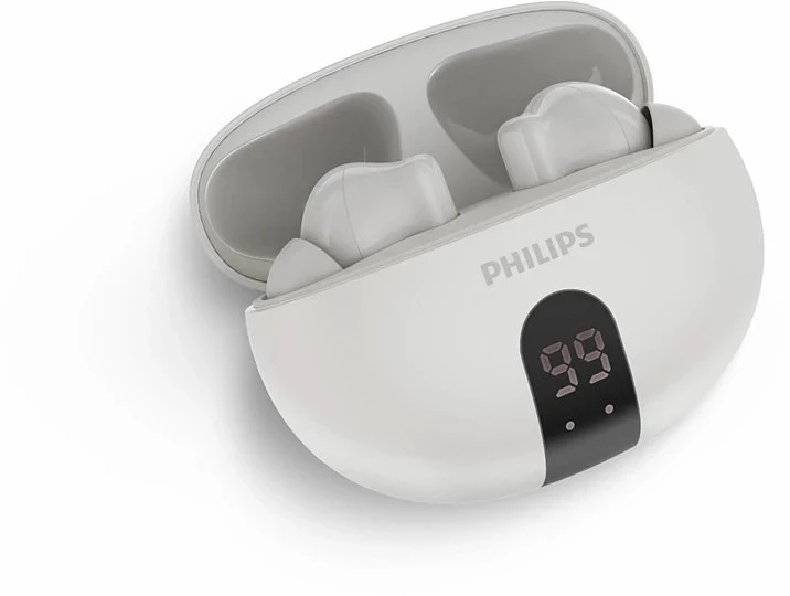 Tikros belaidės ausinės Philips, balta