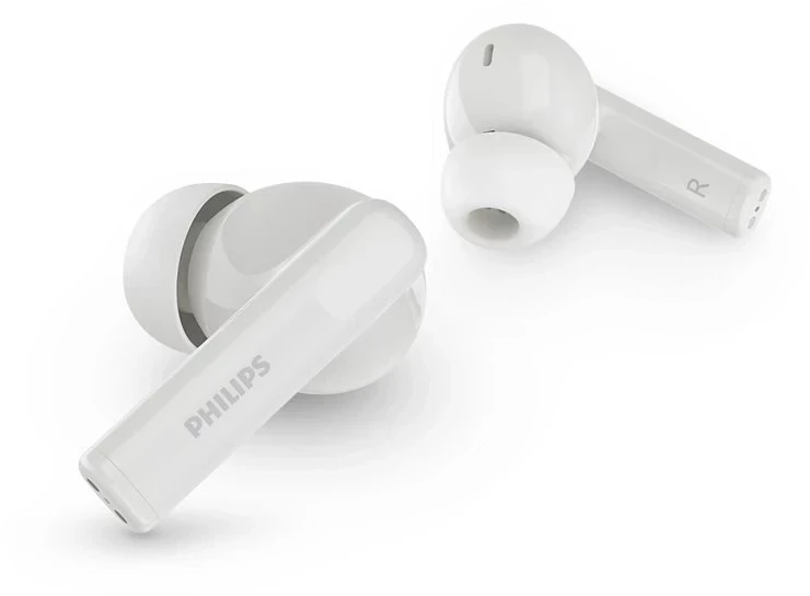 Tikros belaidės ausinės Philips, balta