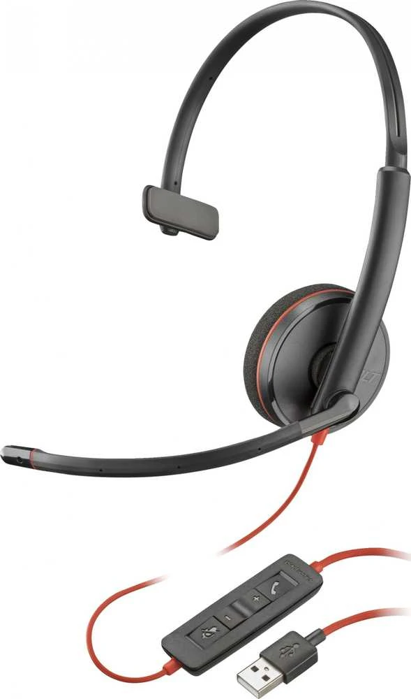 Poly Blackwire 3210 vienpusės ausinės su valdymu
