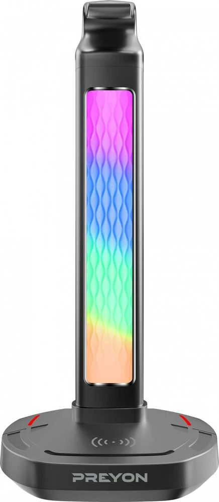 Ausinės PREYON Stovas ausinėms Heron Beak RGB, kroviklis, hub USB (PHB41B)