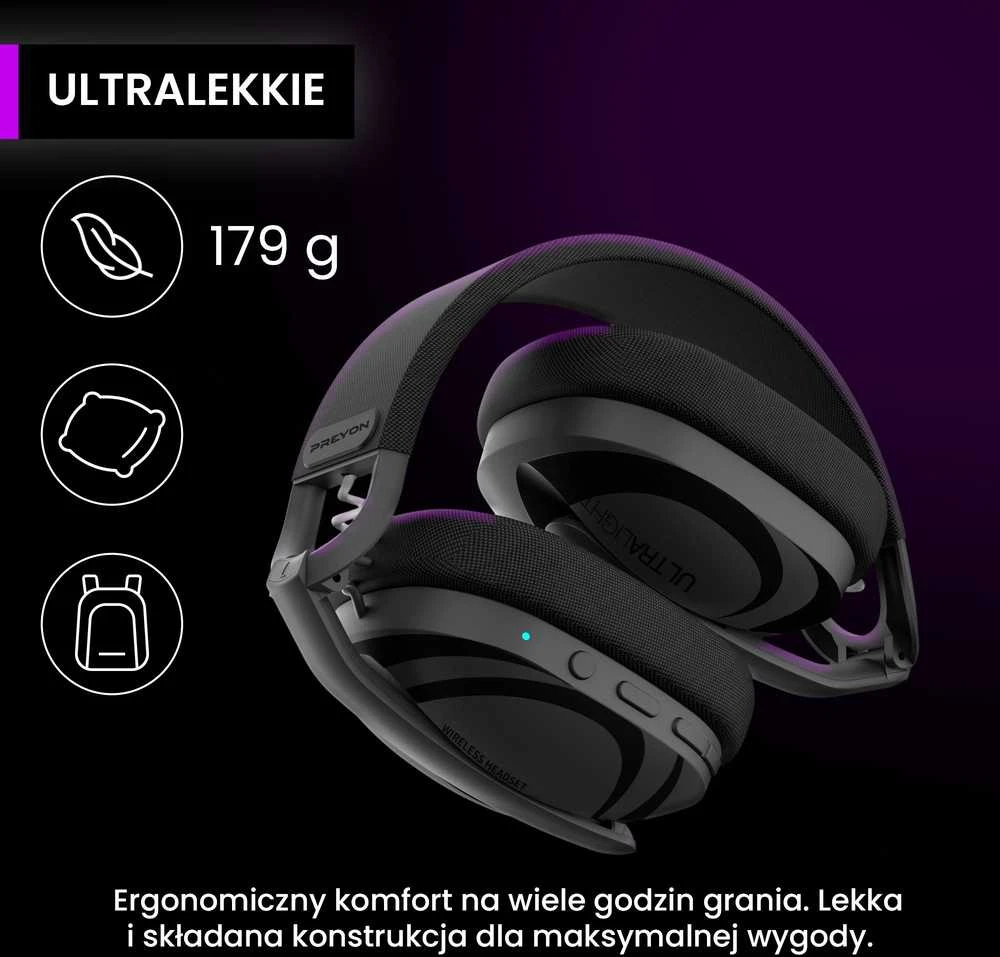 Ausinės PREYON Tornado Fly Juoda (PTF40B)