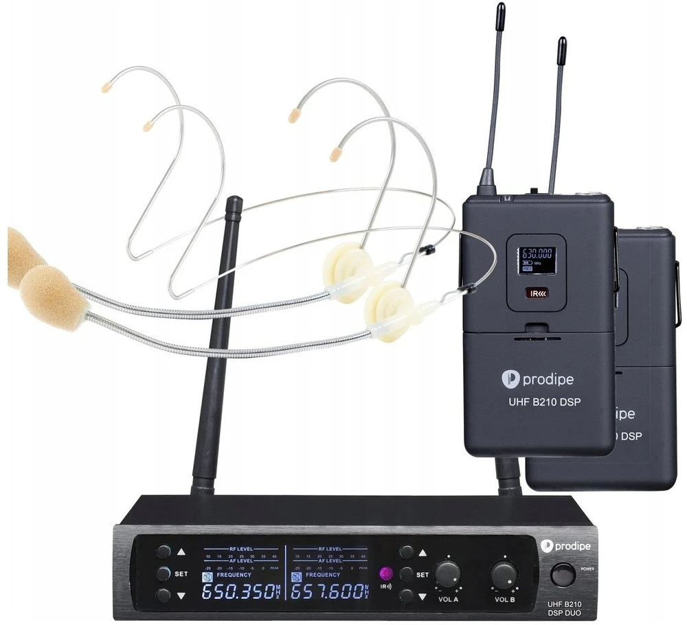 Prodipe Ausinės B210DUO DSP UHF F5 - komplektas belaidis