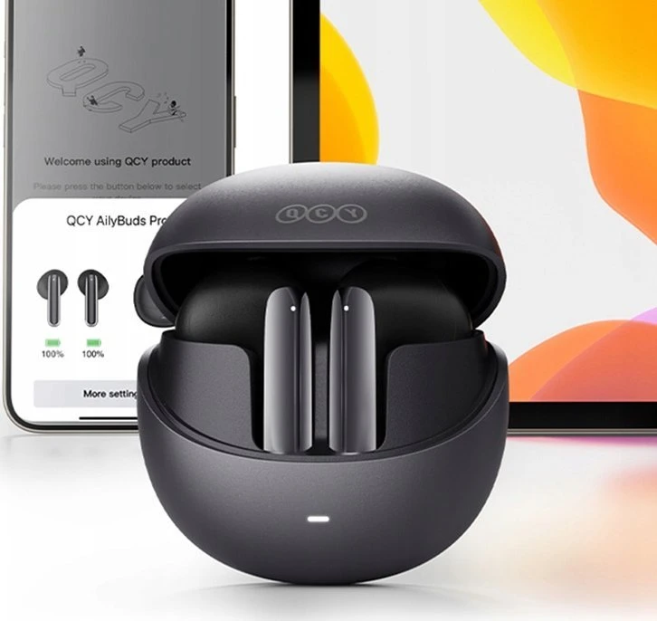Ausinės TWS QCY HT 10 pro, ANC (juoda)
