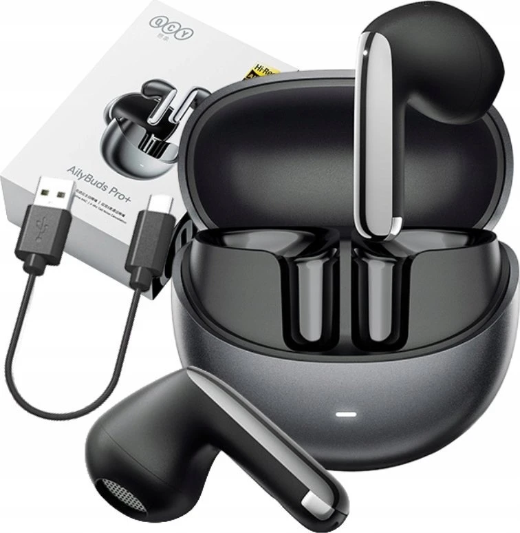 Ausinės TWS QCY HT 10 pro, ANC (juoda)