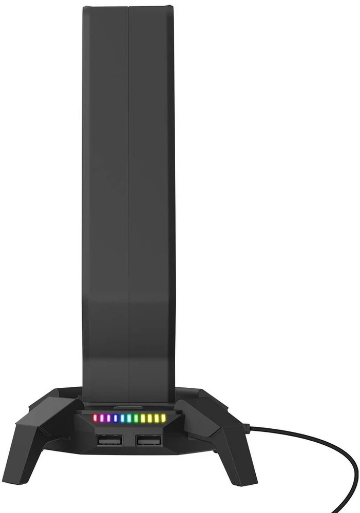 Rampage RM-H27 Stojak na ausinės IGRIS RGB USB, USB-C, juoda