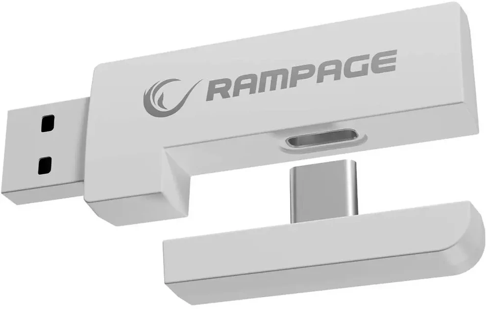 Ausinės su mikrofonu Rampage RETSU Baltos/Pilkos Belaidės 2.4G Bluetooth