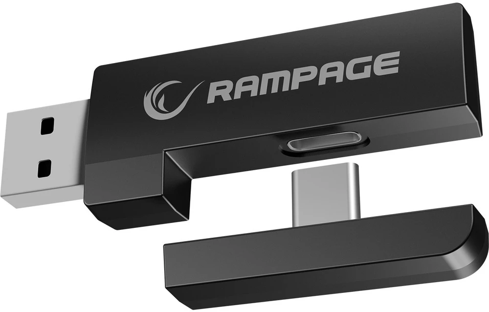 Ausinės su mikrofonu Rampage RETSU Juodos/Pilkos Belaidės 2.4G Bluetooth