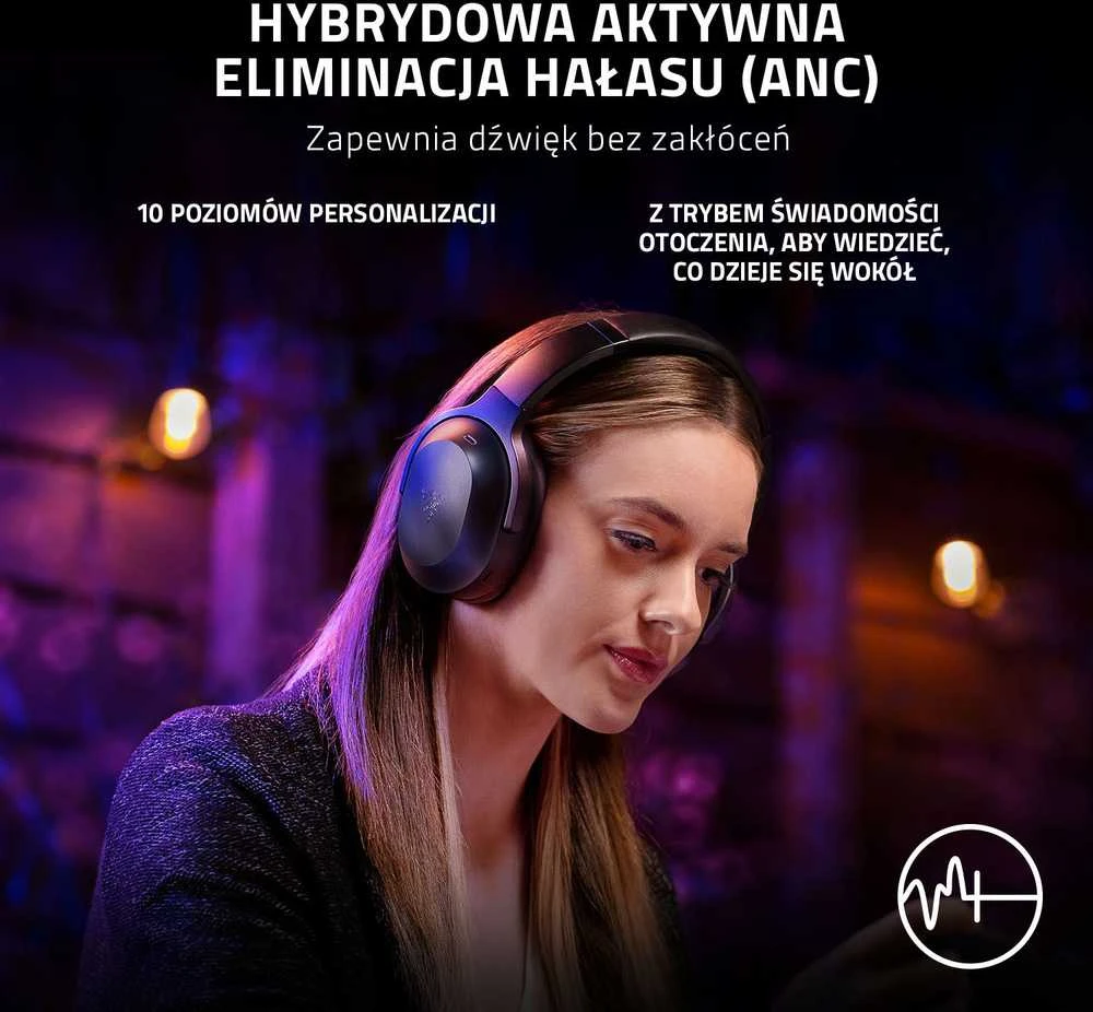Razer | Ausinės Žaidimams | Barracuda Pro | Belaidės | Ant ausų uždedamos | Noise canceling | Belaidės