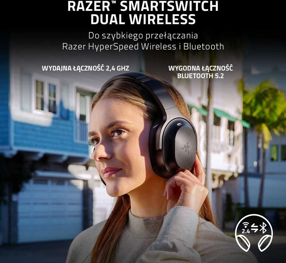 Razer | Ausinės Žaidimams | Barracuda Pro | Belaidės | Ant ausų uždedamos | Noise canceling | Belaidės