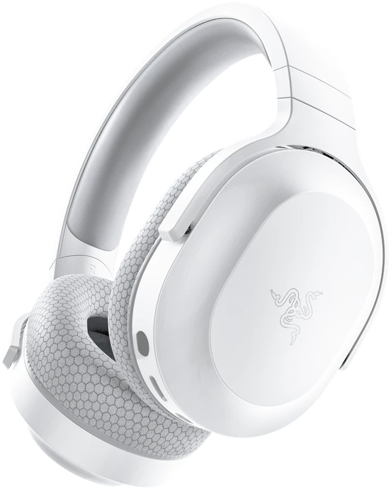 Belaidės žaidimų ausinės Razer Barracuda X Mercury, baltos spalvos