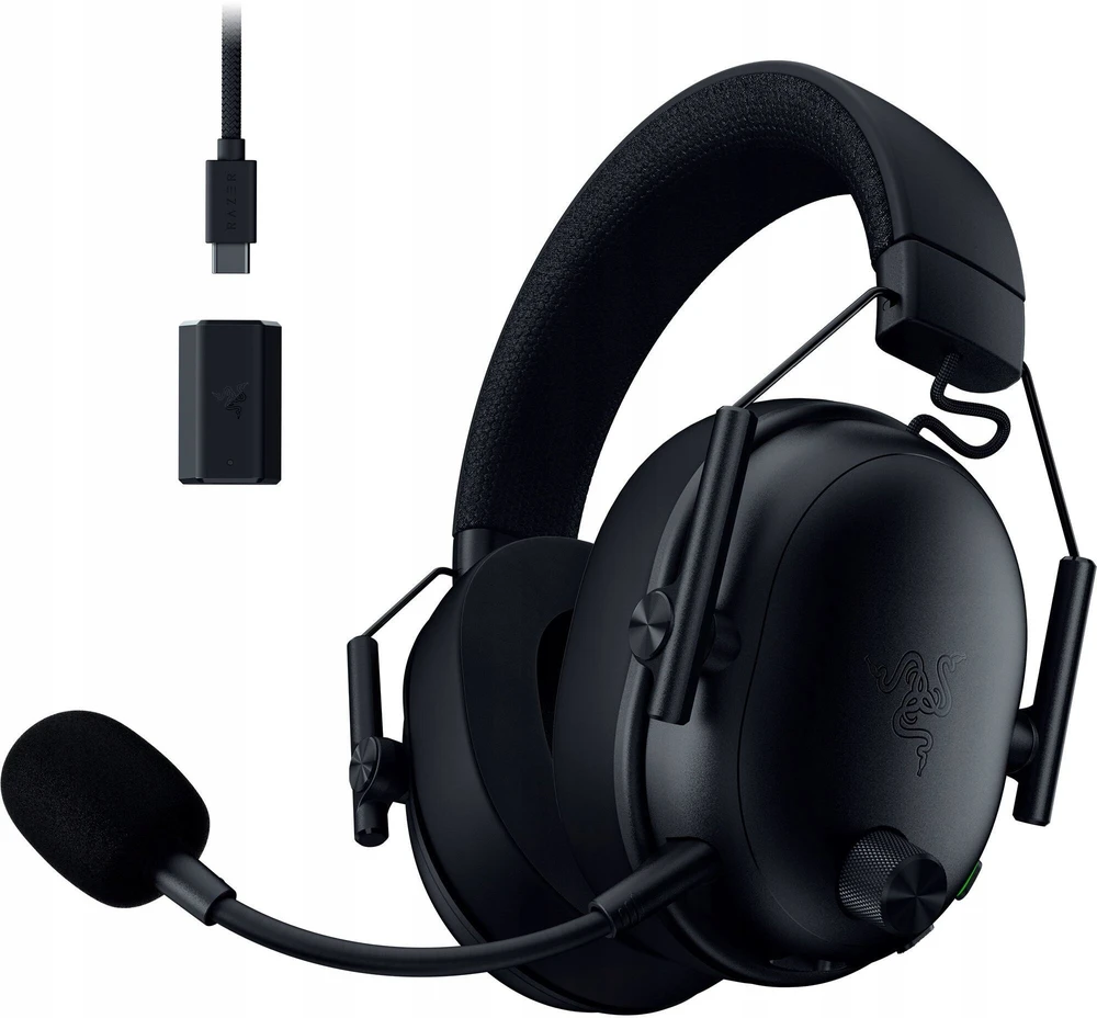 Razer Blackshark V3 juodos belaidės ausinės su mikrofonu
